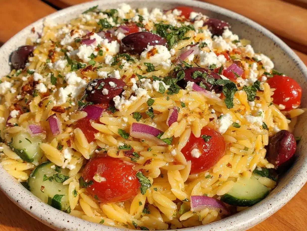 Mediterranean Orzo Salad preparation steps