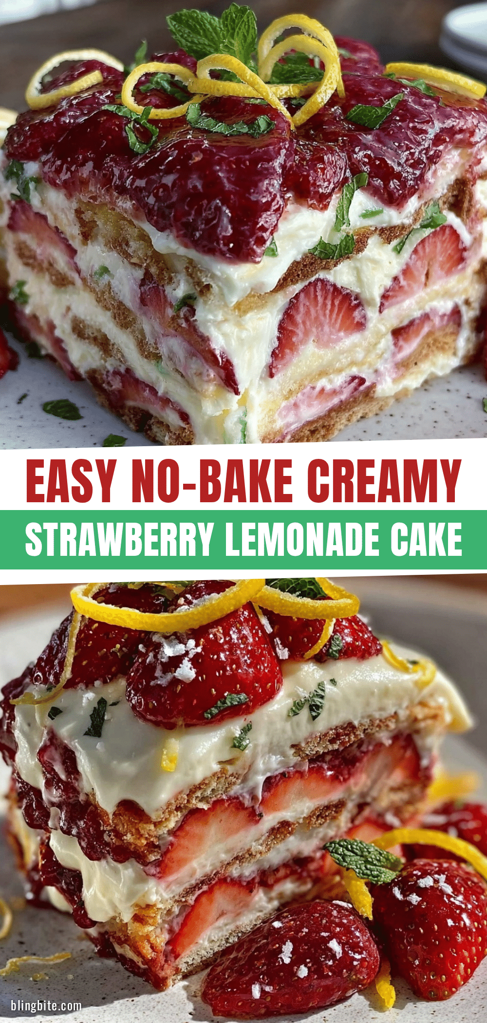 no bake strawberry lemonade icebox cake recipe