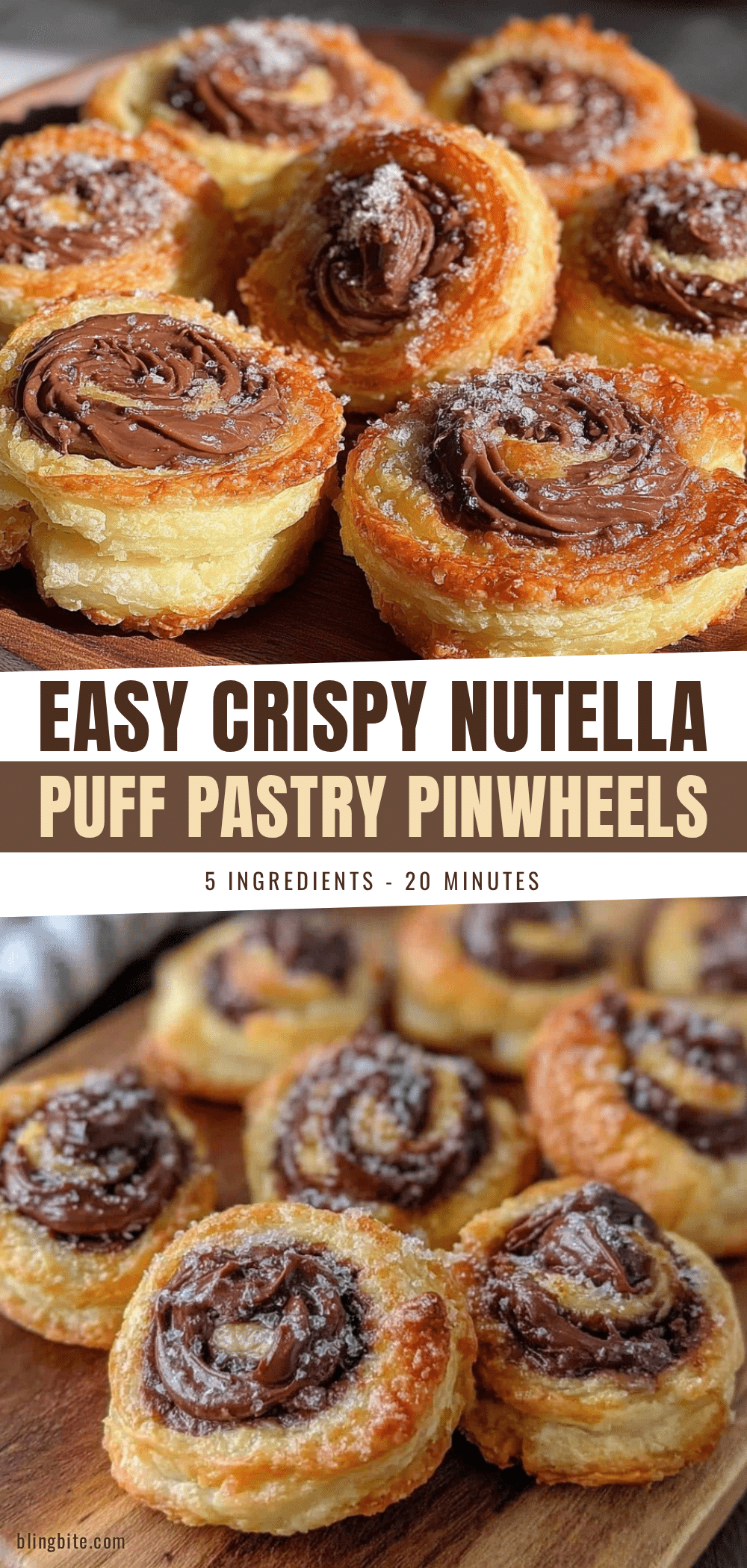 Nutella Puff Pastry Pinwheels recipe