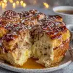 overnight cinnamon roll french toast casserole - featured image