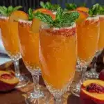 peach bellini mocktail bar - featured image