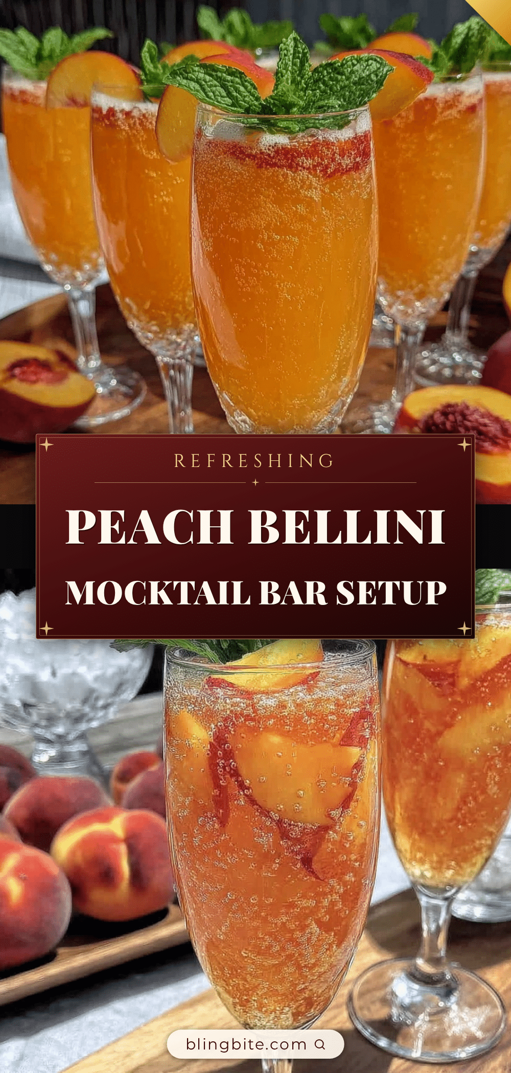 peach bellini mocktail bar recipe