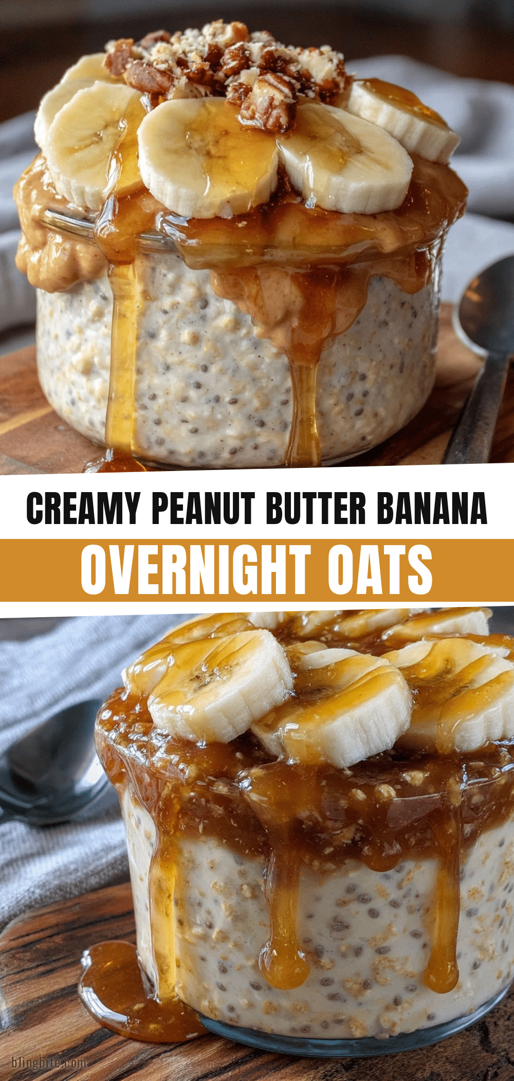 peanut butter banana overnight oats recipe