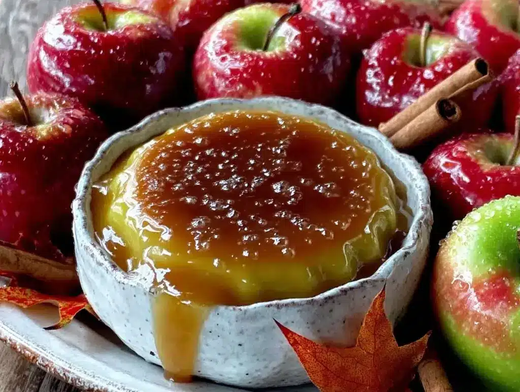 poison apple caramel dip - featured image