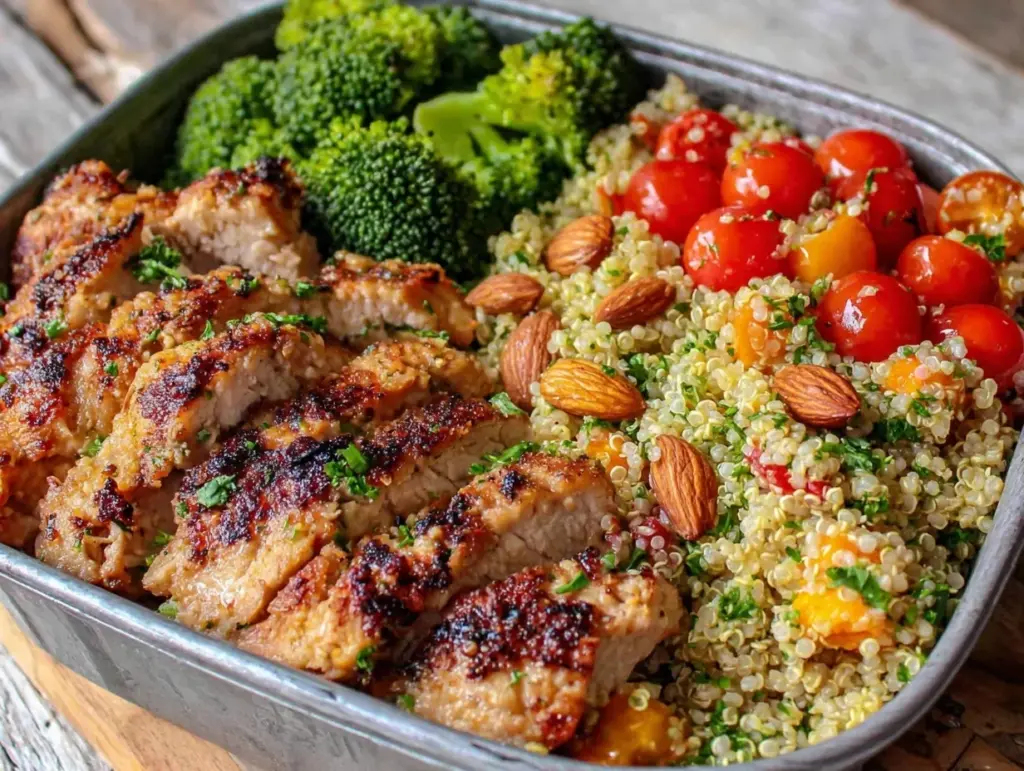 quick protein packed bento box lunch - featured image