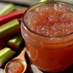 quick rhubarb simple syrup - featured image