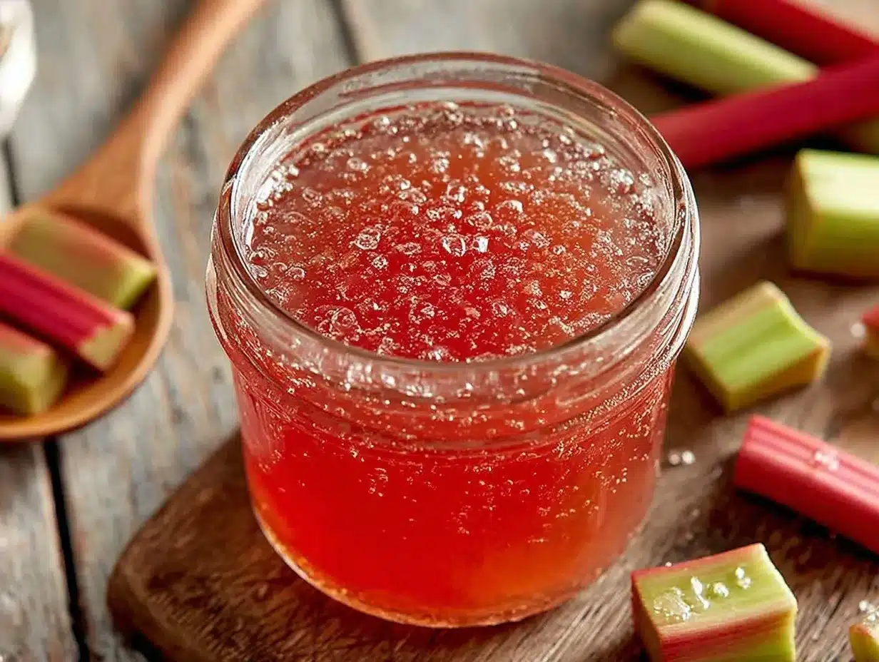 quick rhubarb simple syrup preparation steps