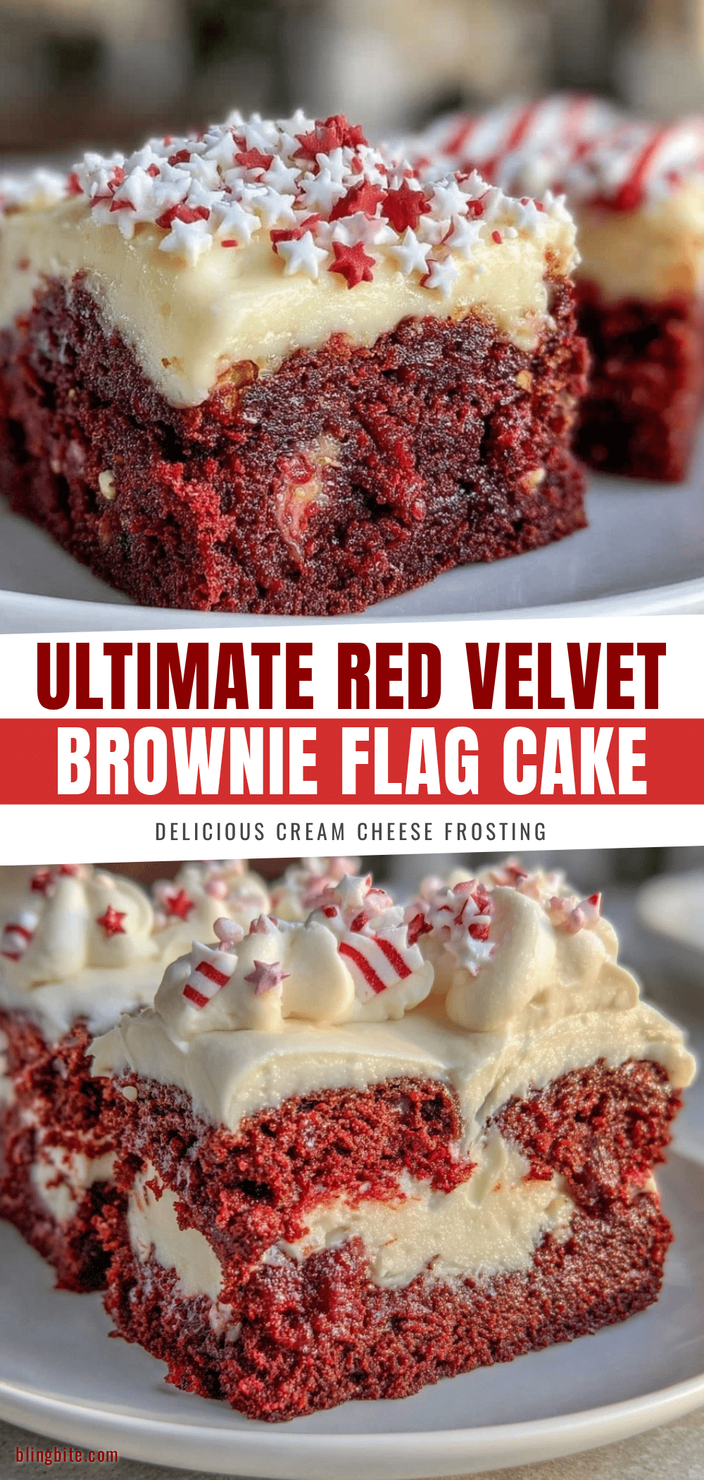 red velvet brownie flag cake recipe