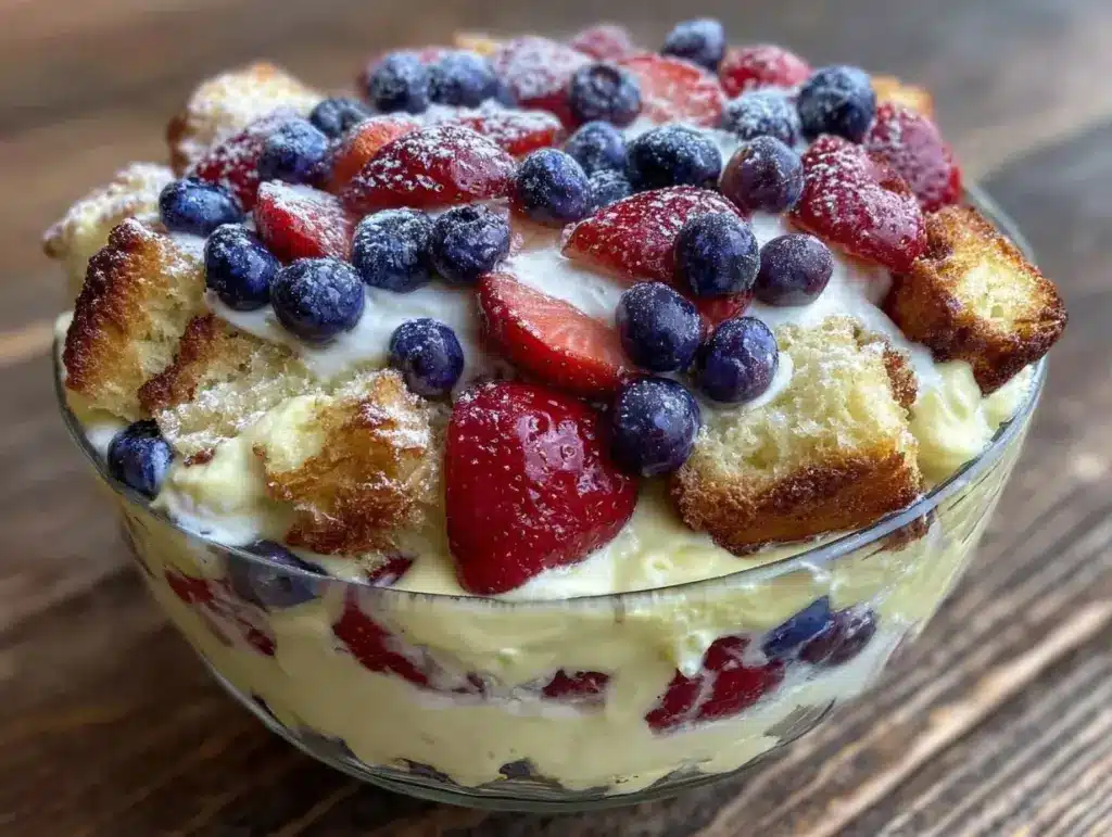 red white and blue trifle - featured image