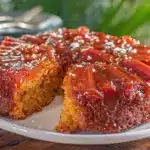 rhubarb upside-down cake - featured image