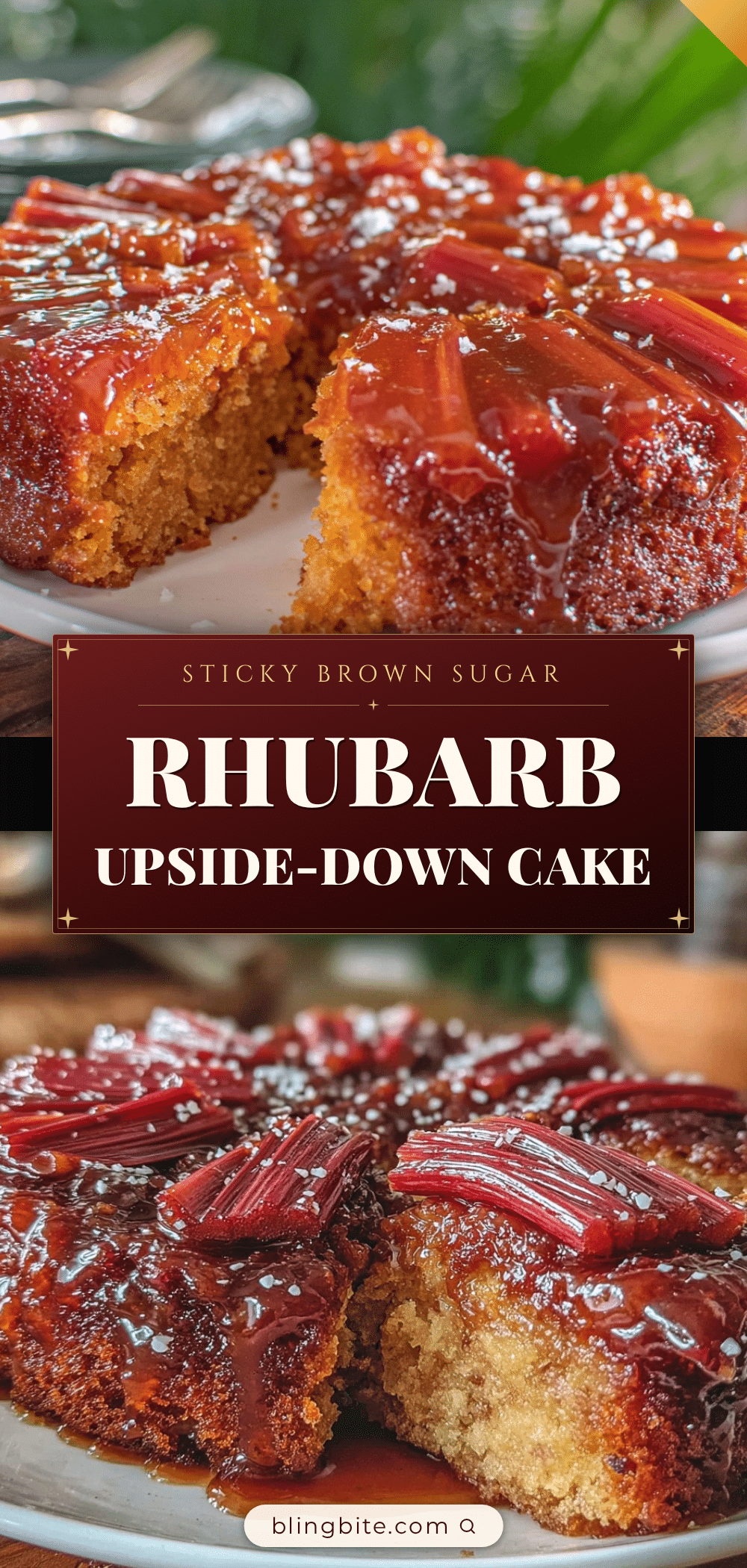 rhubarb upside-down cake recipe