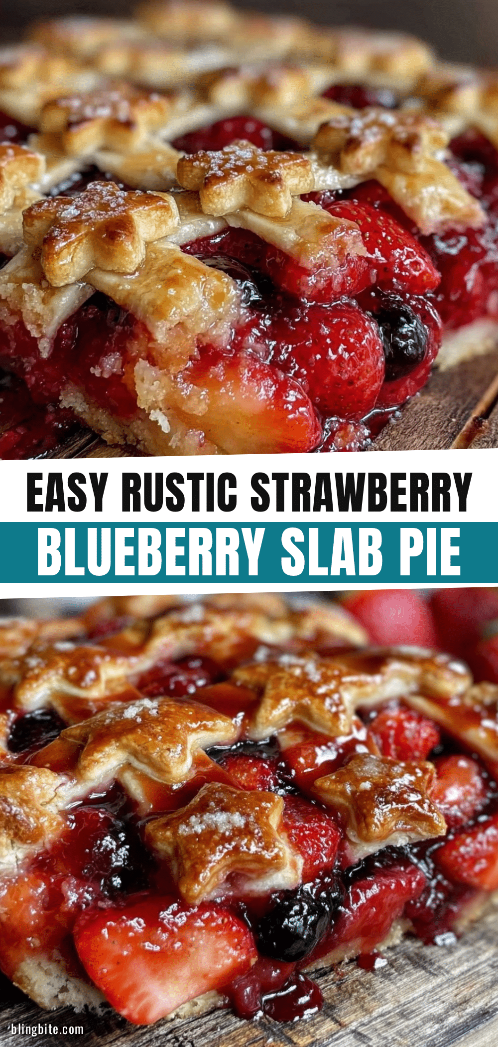 rustic strawberry blueberry slab pie recipe