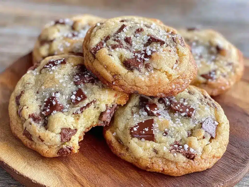 salted brown butter chocolate chip cookies - featured image