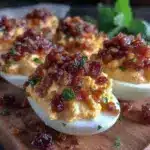 savory bacon smoked paprika deviled eggs - featured image
