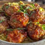 savory meatball recipe - featured image