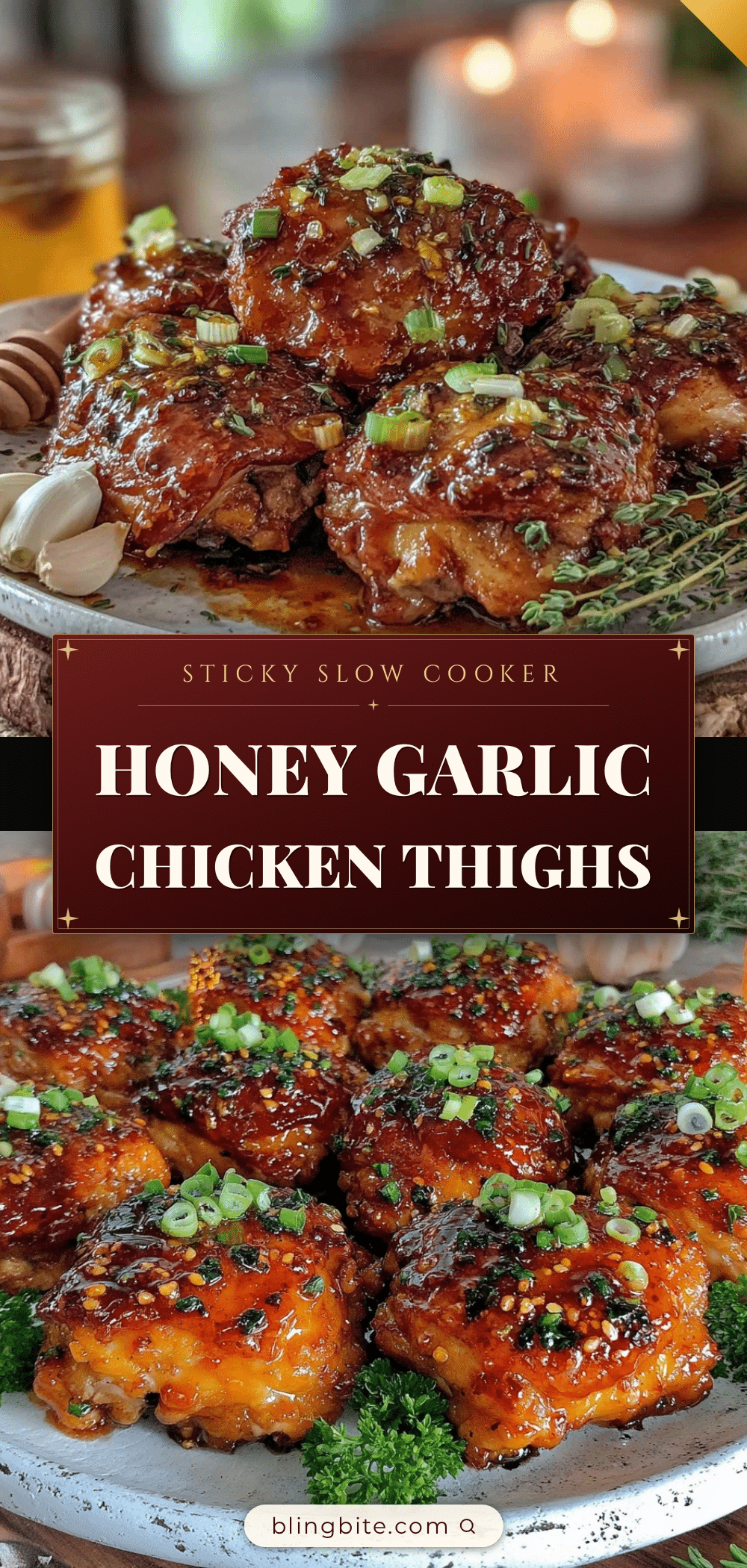 slow cooker honey garlic chicken thighs recipe