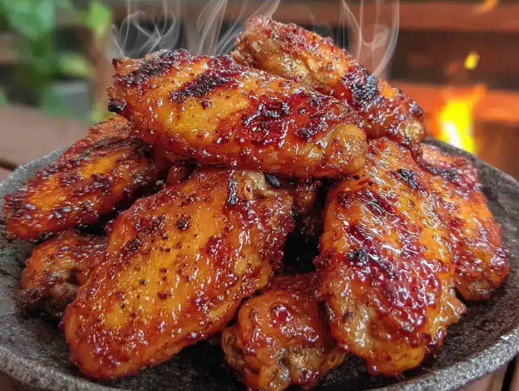 smoked chicken wings pellet grill recipe - featured image