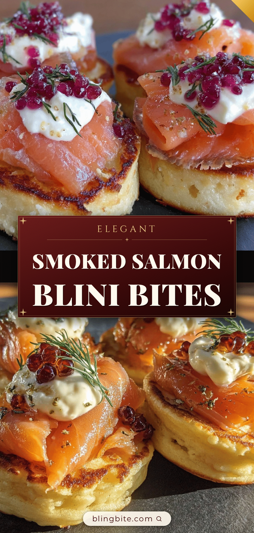smoked salmon blini bites recipe