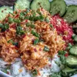 spicy tuna rice bowl - featured image