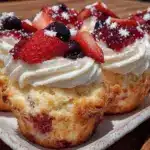 star spangled strawberry shortcake cups - featured image