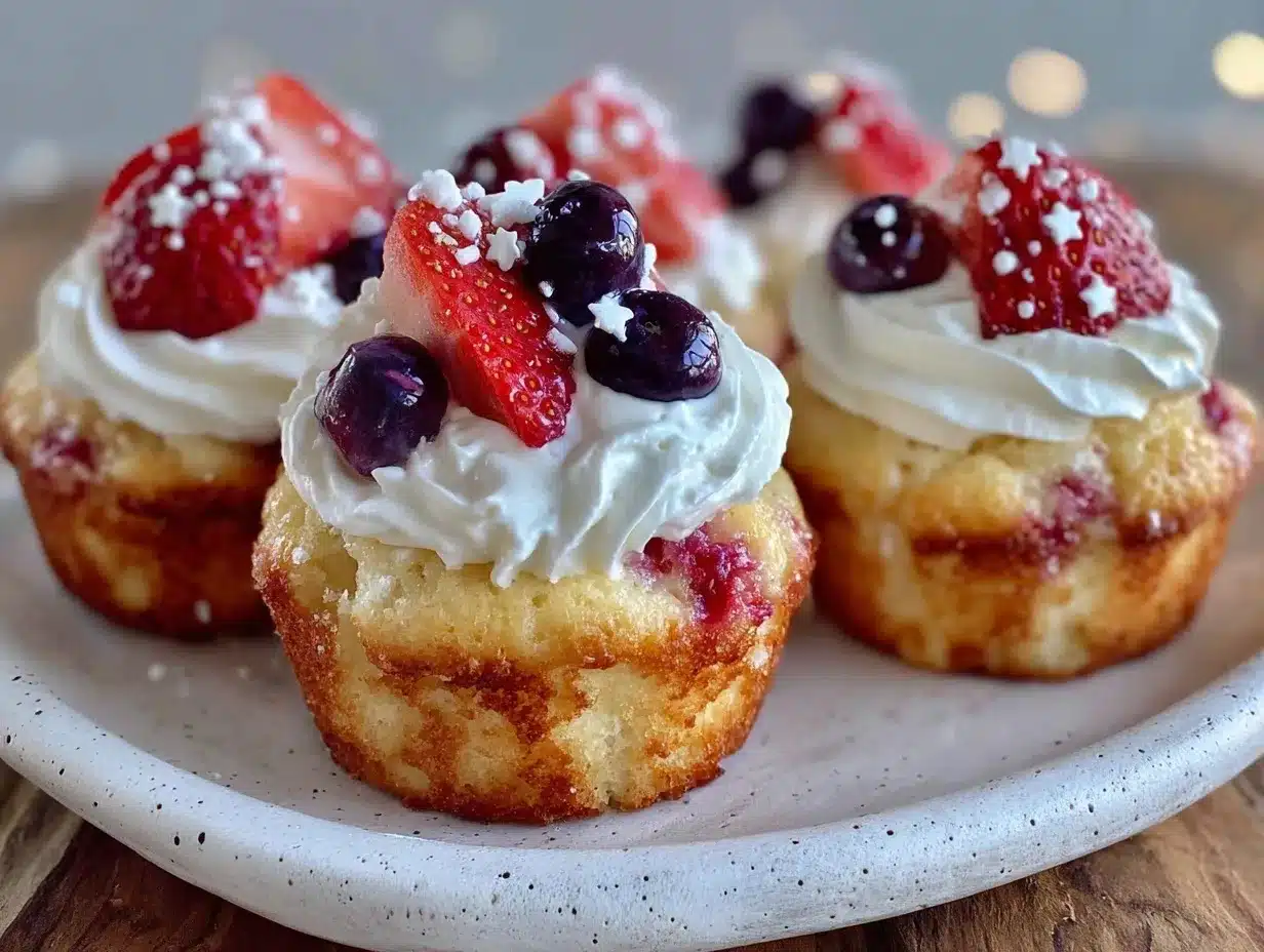 star spangled strawberry shortcake cups preparation steps