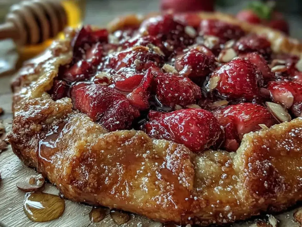 strawberry rhubarb galette - featured image