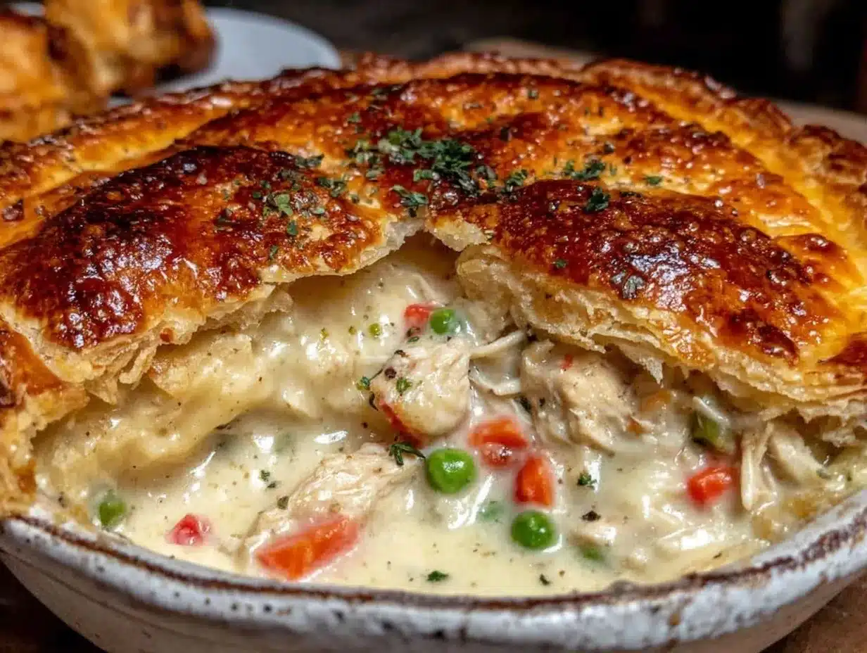 thanksgiving leftover turkey pot pie preparation steps