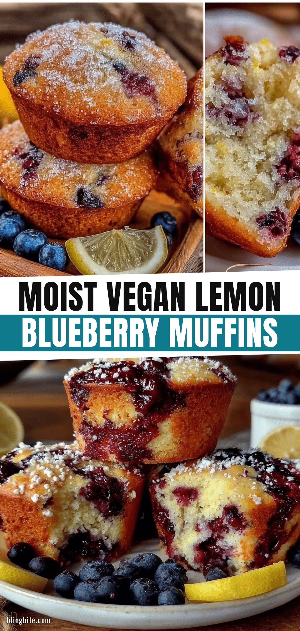 vegan lemon blueberry muffins recipe