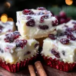 white chocolate cranberry fudge - featured image