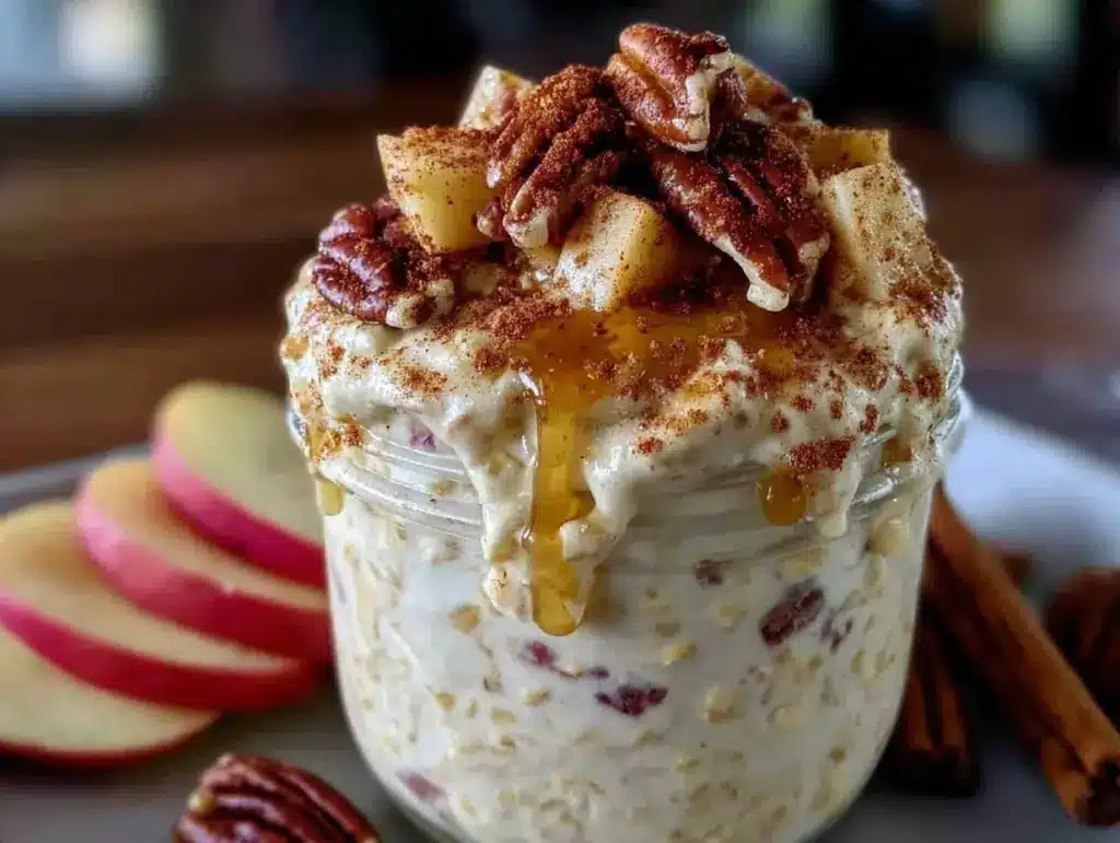 apple cinnamon overnight oats - featured image