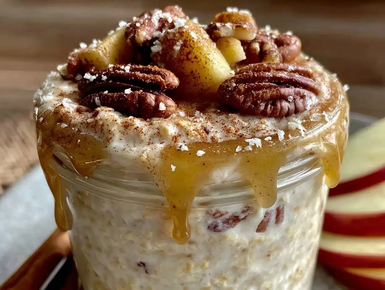 apple cinnamon overnight oats preparation steps