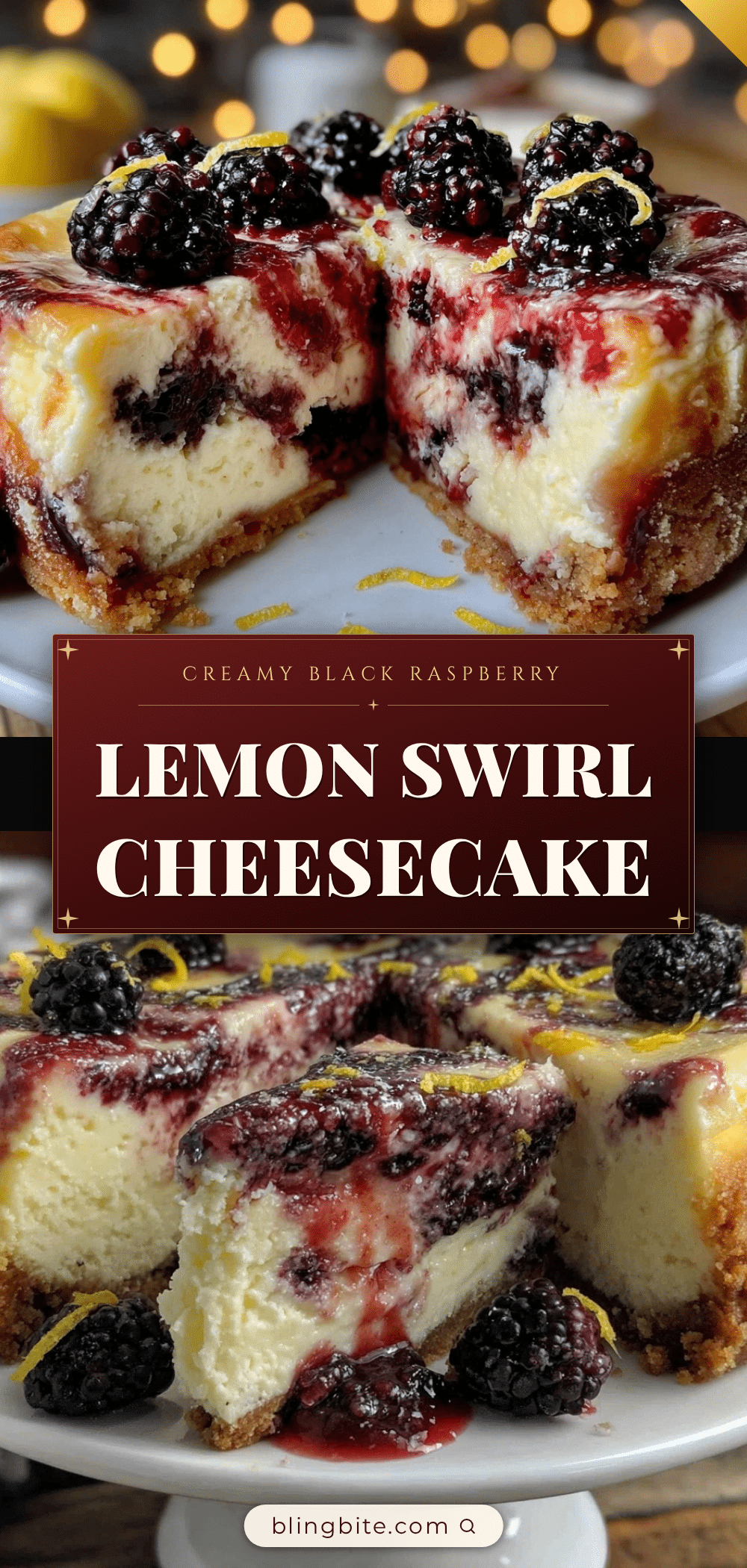 black raspberry lemon swirl cheesecake recipe