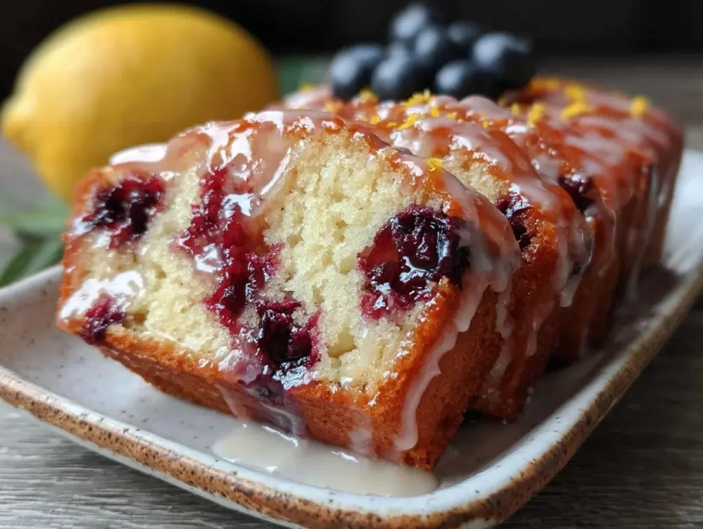 blueberry lemon pound cake - featured image