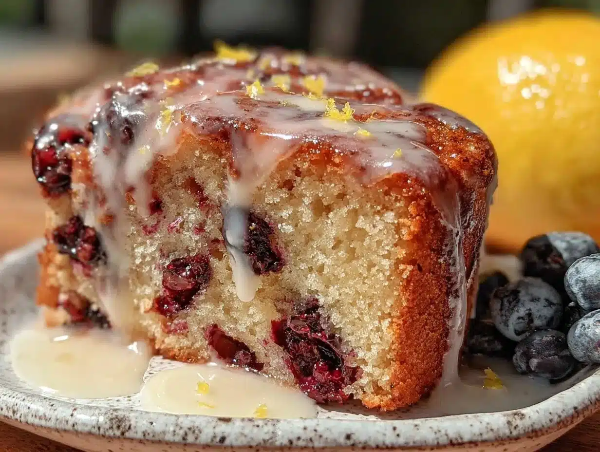 blueberry lemon pound cake preparation steps
