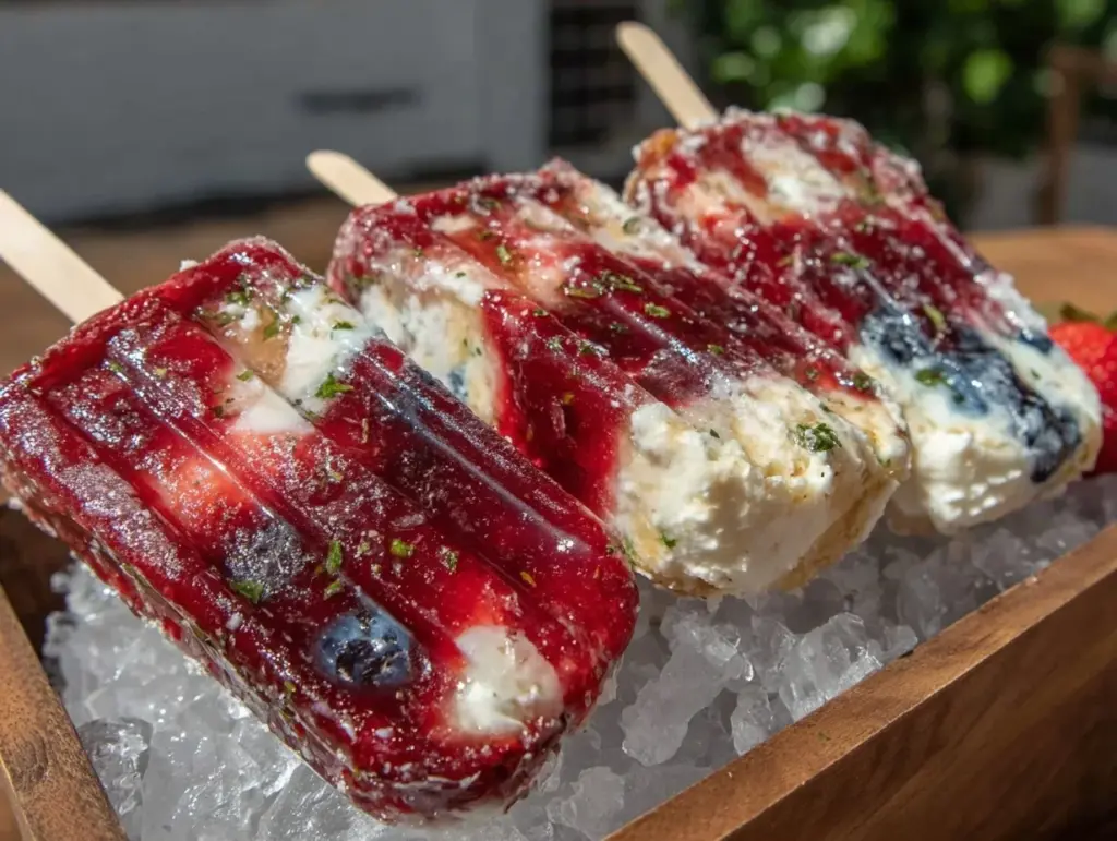 boozy bomb pop popsicles with vodka - featured image