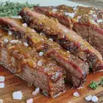 brown sugar bourbon glazed beef brisket - featured image