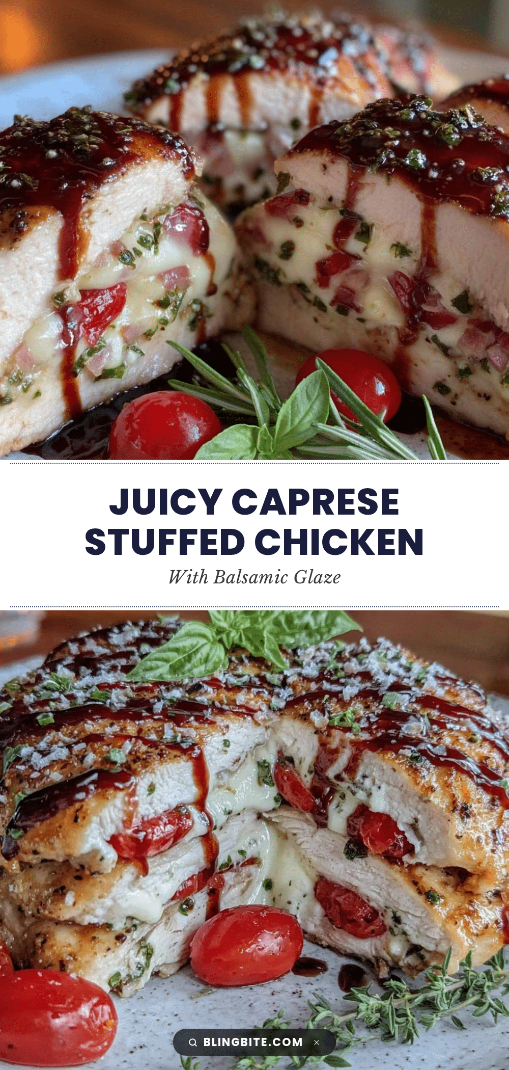 Caprese stuffed chicken breast recipe