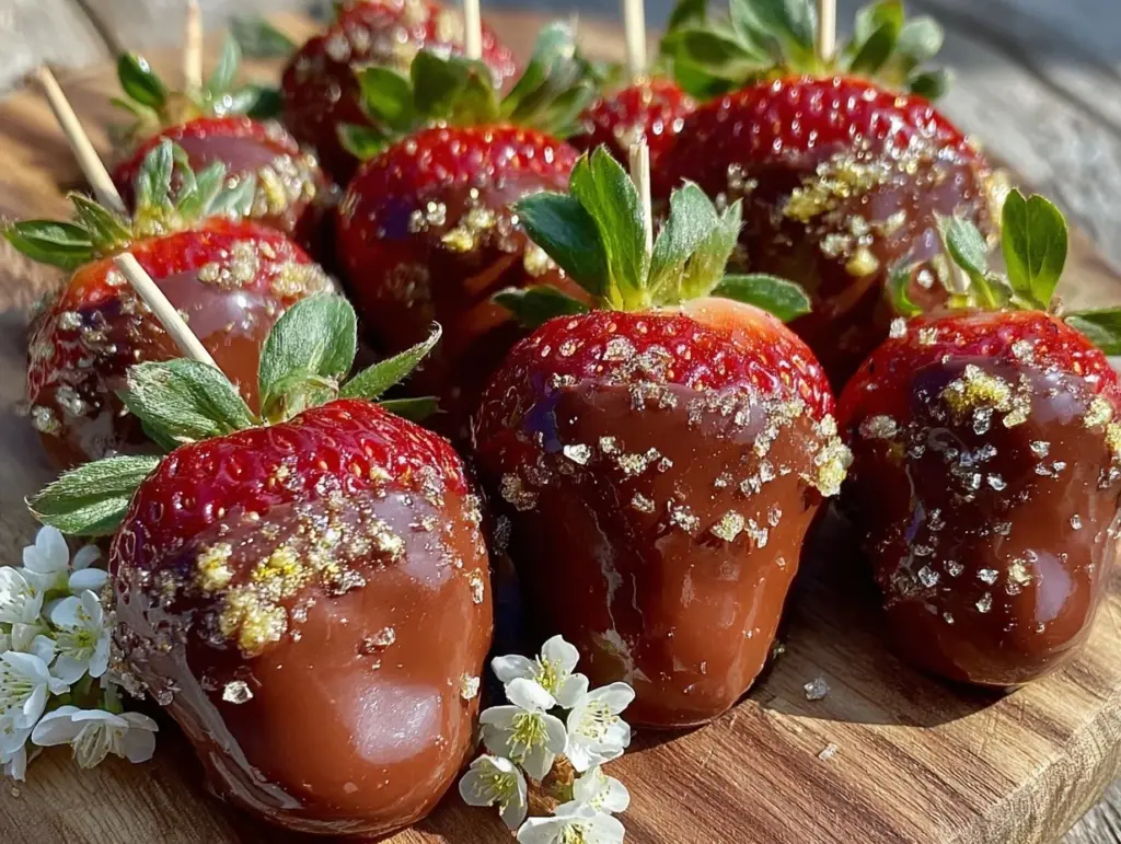Chocolate Dipped Strawberry Sparklers - featured image
