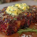 coffee rubbed ribeye steak - featured image