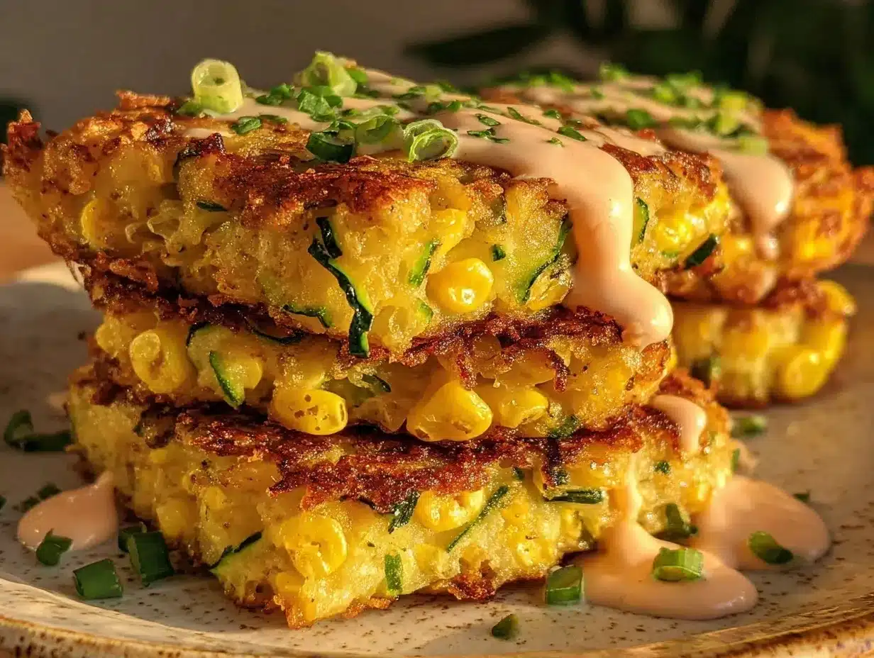 corn and zucchini fritters preparation steps