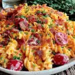 creamy bacon ranch pasta salad - featured image