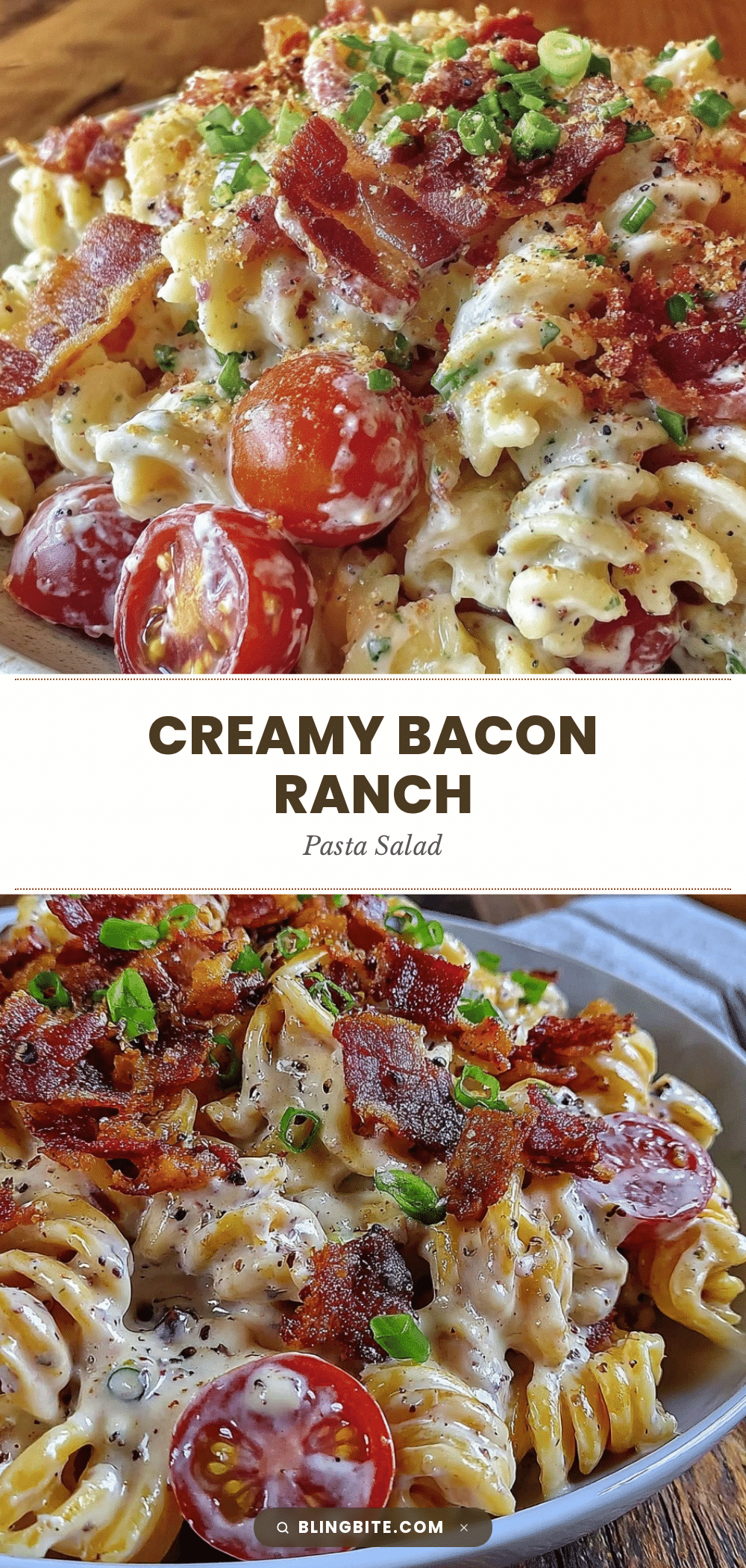 creamy bacon ranch pasta salad recipe