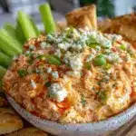 creamy buffalo chicken dip - featured image