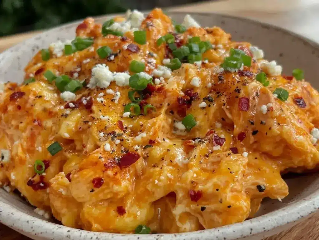 creamy buffalo chicken dip - featured image