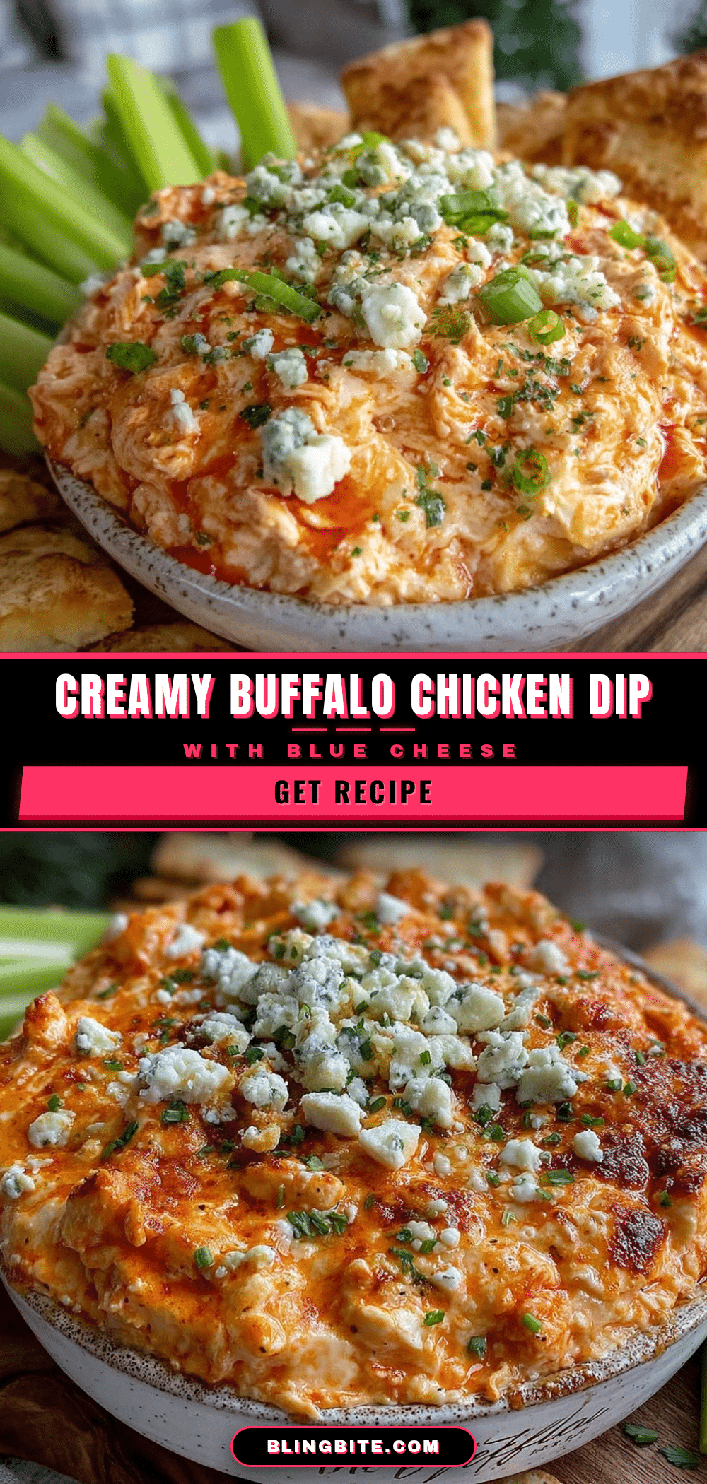creamy buffalo chicken dip recipe
