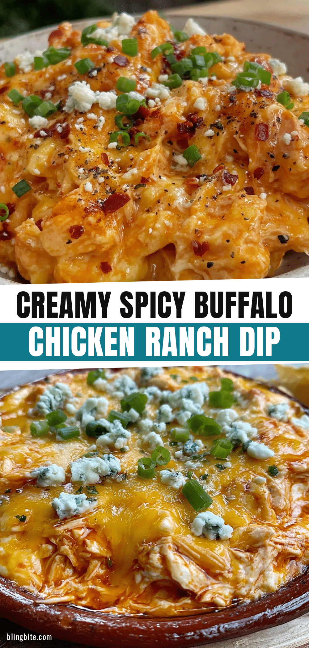 creamy buffalo chicken dip recipe