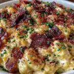 creamy creamed corn with bacon and chives - featured image