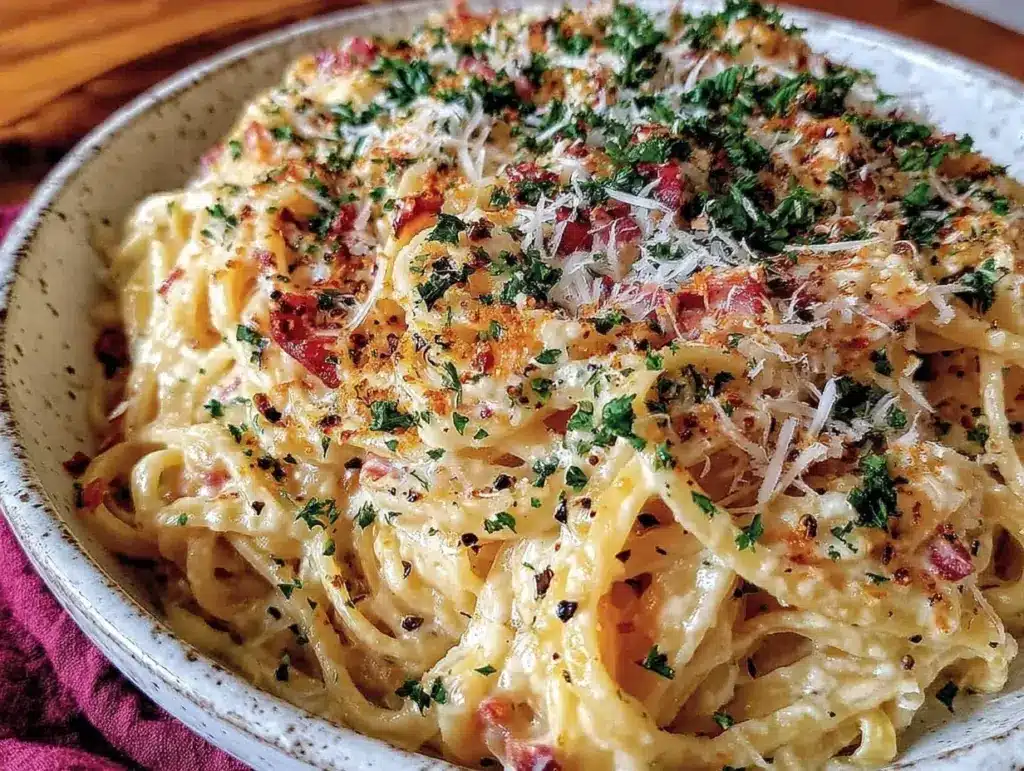 creamy one-pot garlic parmesan pasta - featured image