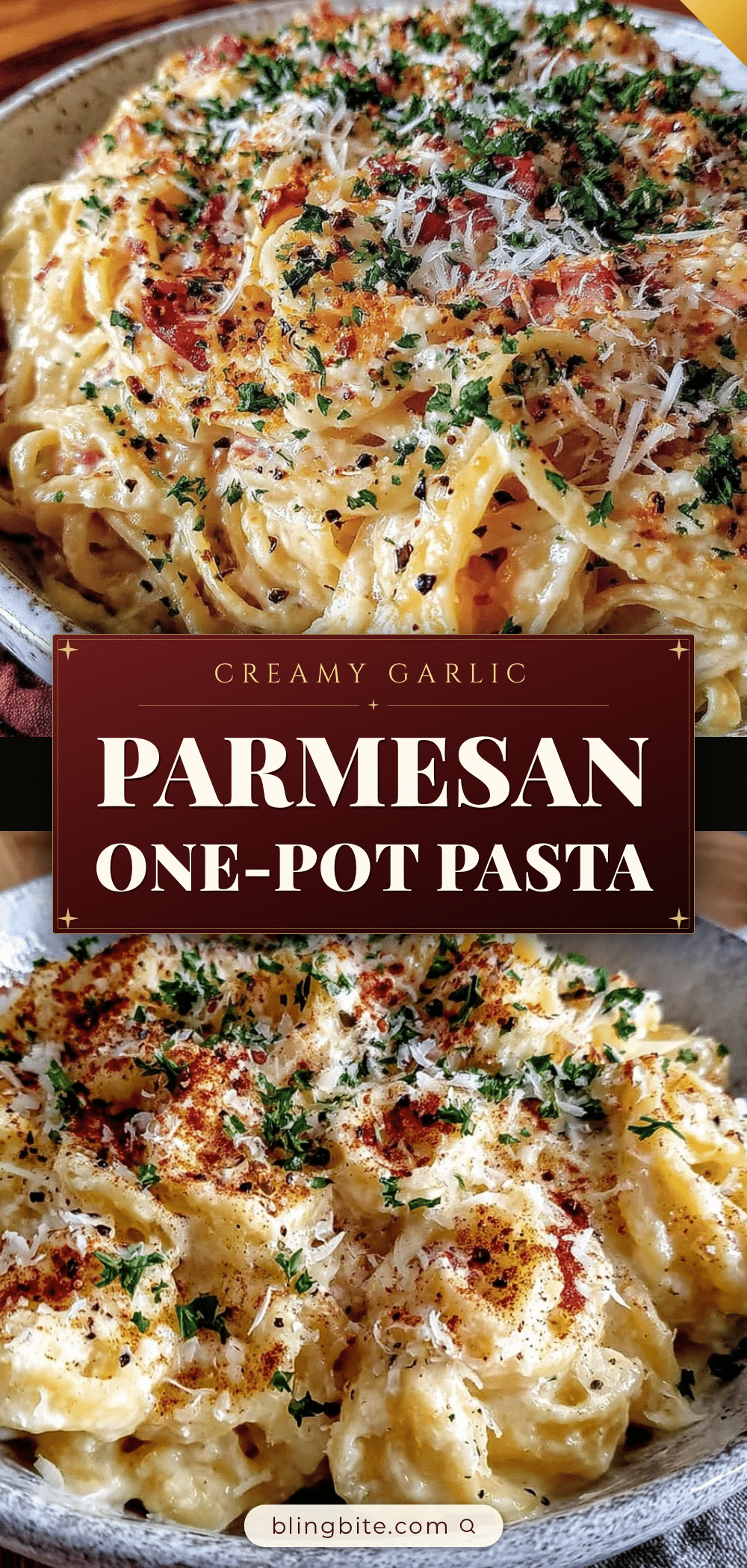 creamy one-pot garlic parmesan pasta recipe