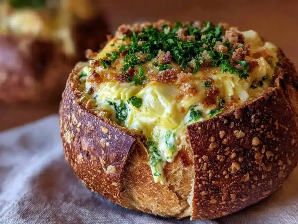 creamy spinach artichoke dip - featured image
